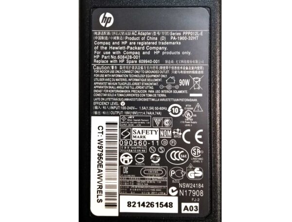 شارژر اورجینال لپ تاپ اچ پی HP 19V 4.74A – سری 3.0 * 4.5