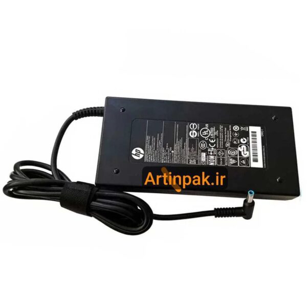 شارژر لپ تاپ اچ پی 19.5 ولت 7.7 آمپر 150 وات سر فیش آبی