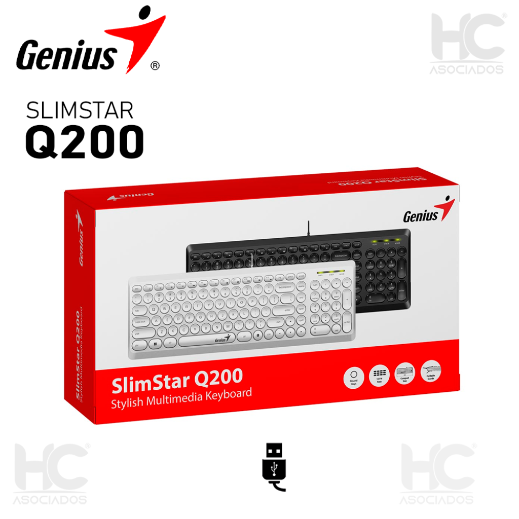 کیبورد جنیوس مدل SlimStar Q200 با سیم